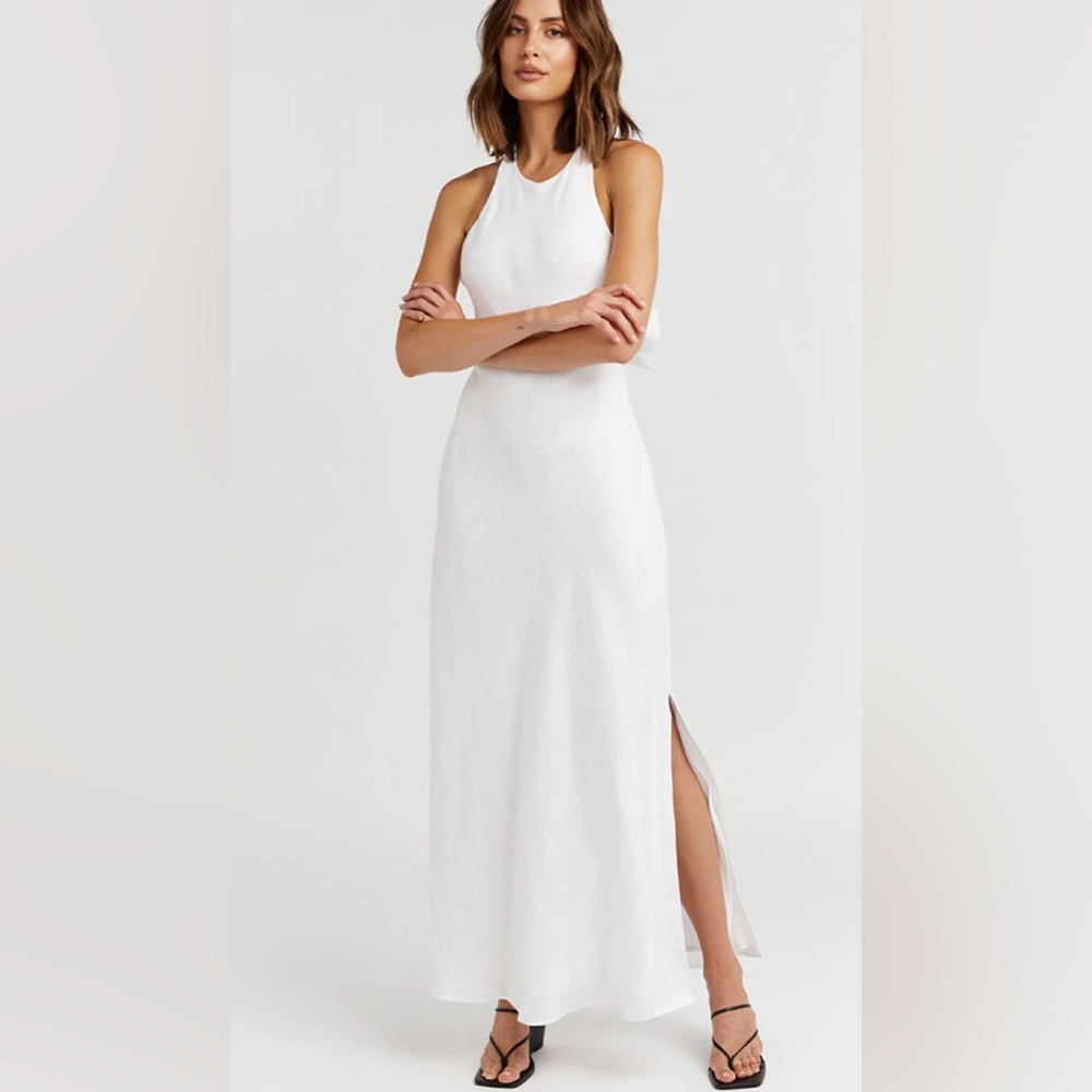 Open-back linen maxi dress by DISSH